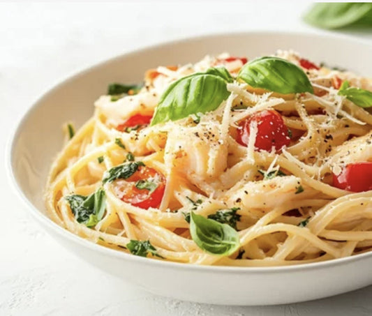Garlicky Crab Pasta