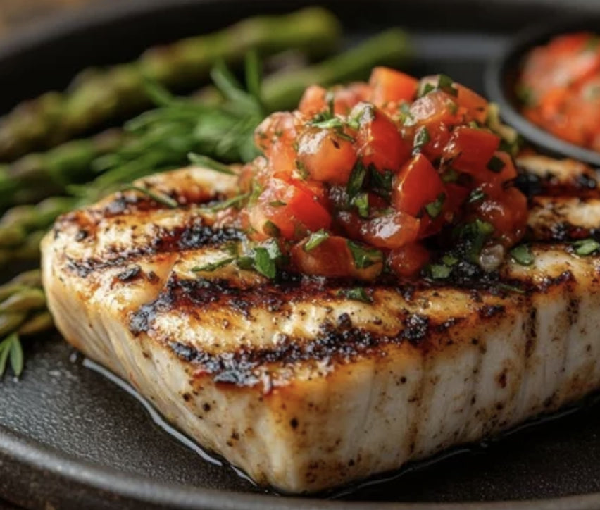 Pan-Seared Swordfish w/ Tomato Salsa